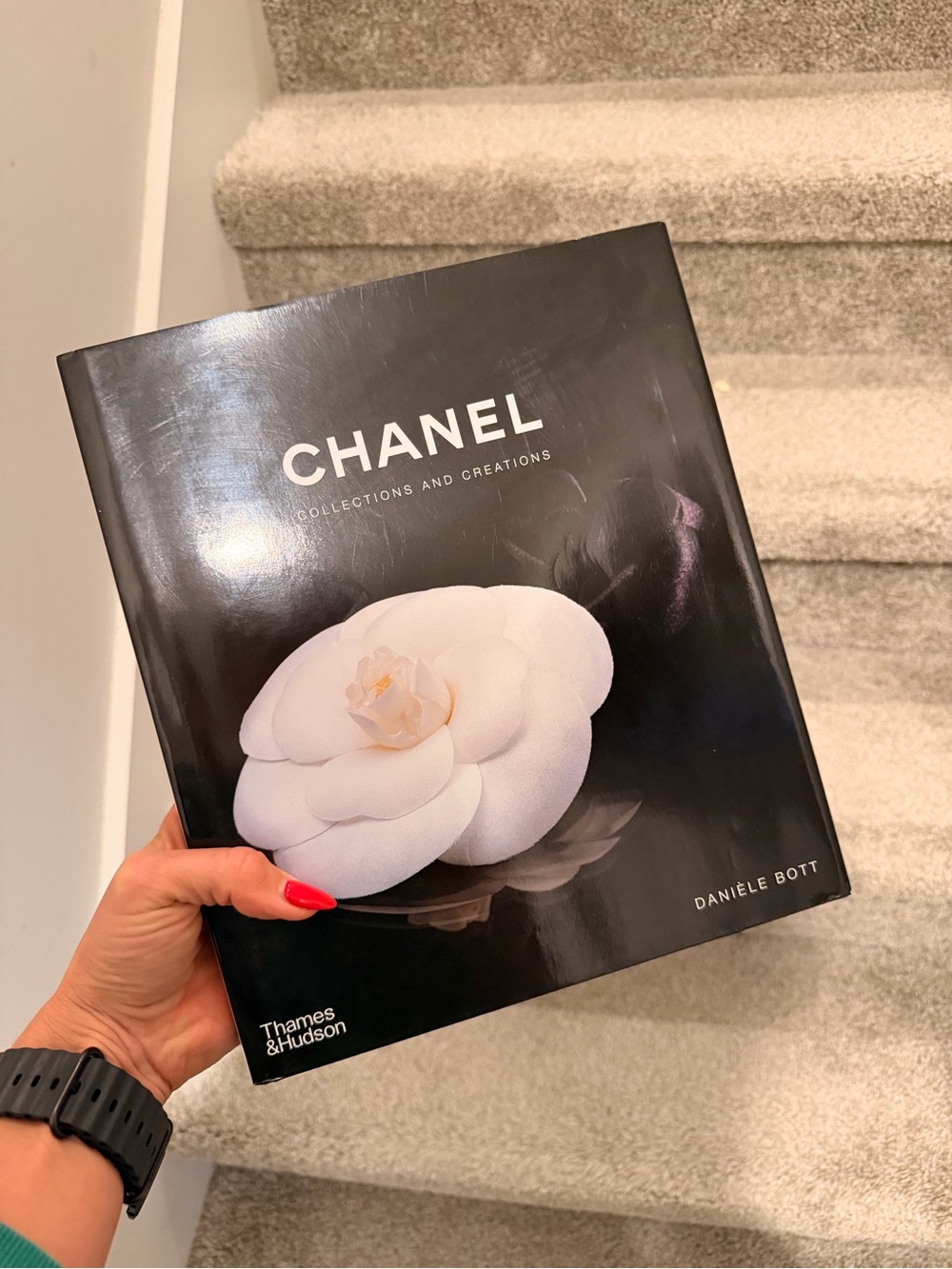 CHANEL Black Cover Coffee Table Book with White Camellia